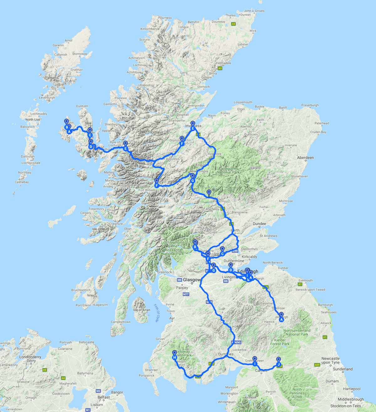 2018 Scotland Itinerary